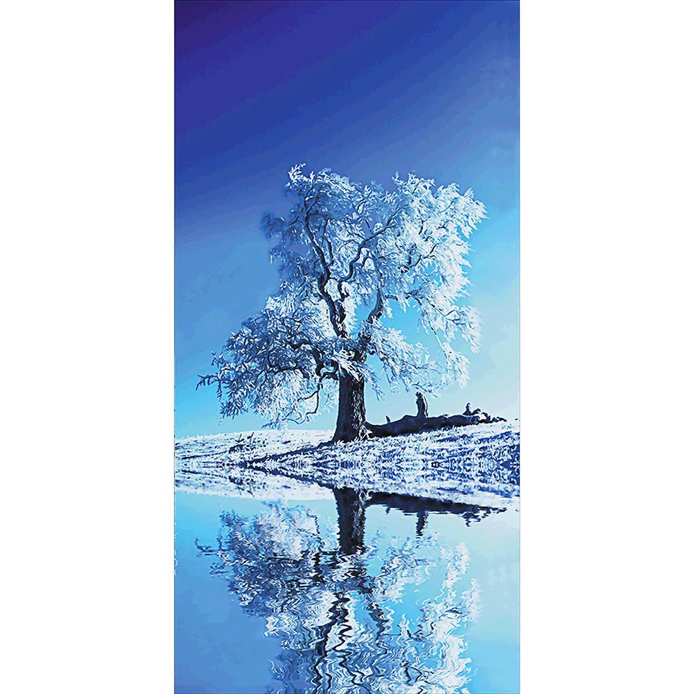 Snow Tree Reflection - Full Drill Round Drill - 45x85cm