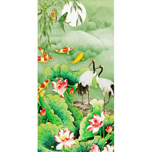 Load image into Gallery viewer, Lotus Pond and Crane - Full Drill Round Drill Painting - 85x45cm
