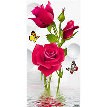 Load image into Gallery viewer, Rose Butterflies - Full Drill Round Drill - 45x85cm
