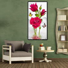 Load image into Gallery viewer, Rose Butterflies - Full Drill Round Drill - 45x85cm
