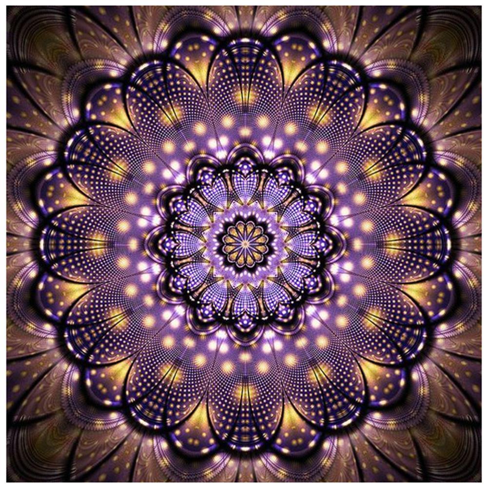 Colorful Flower - Full Drill Round Drill - 30x30cm