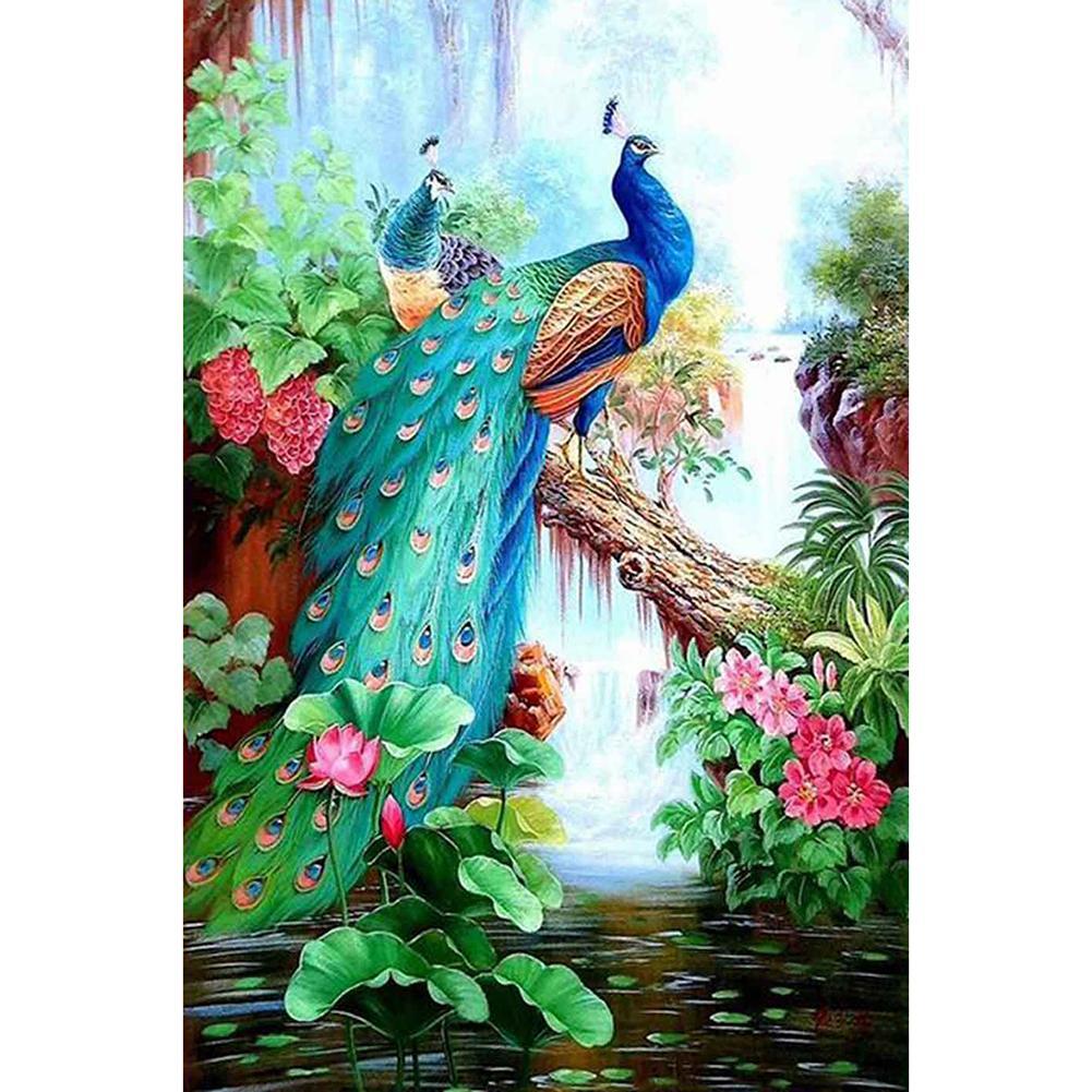 Lordly Peafowl  - Full Drill Round Drill - 30x40cm