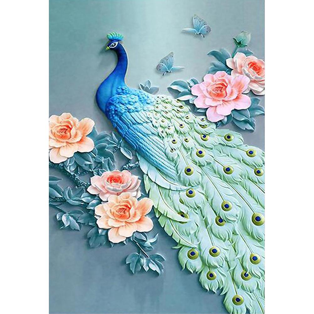 Lordly Peafowl  - Full Drill Round Drill - 30x40cm