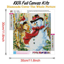 Load image into Gallery viewer, Christmas Snowman  - Full Drill Round Drill - 30x30cm
