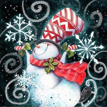 Load image into Gallery viewer, Christmas Snowman  - Full Drill Round Drill - 30x30cm
