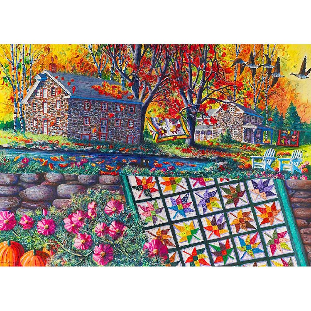 Flower Room  - Full Drill Round Drill - 40x30cm