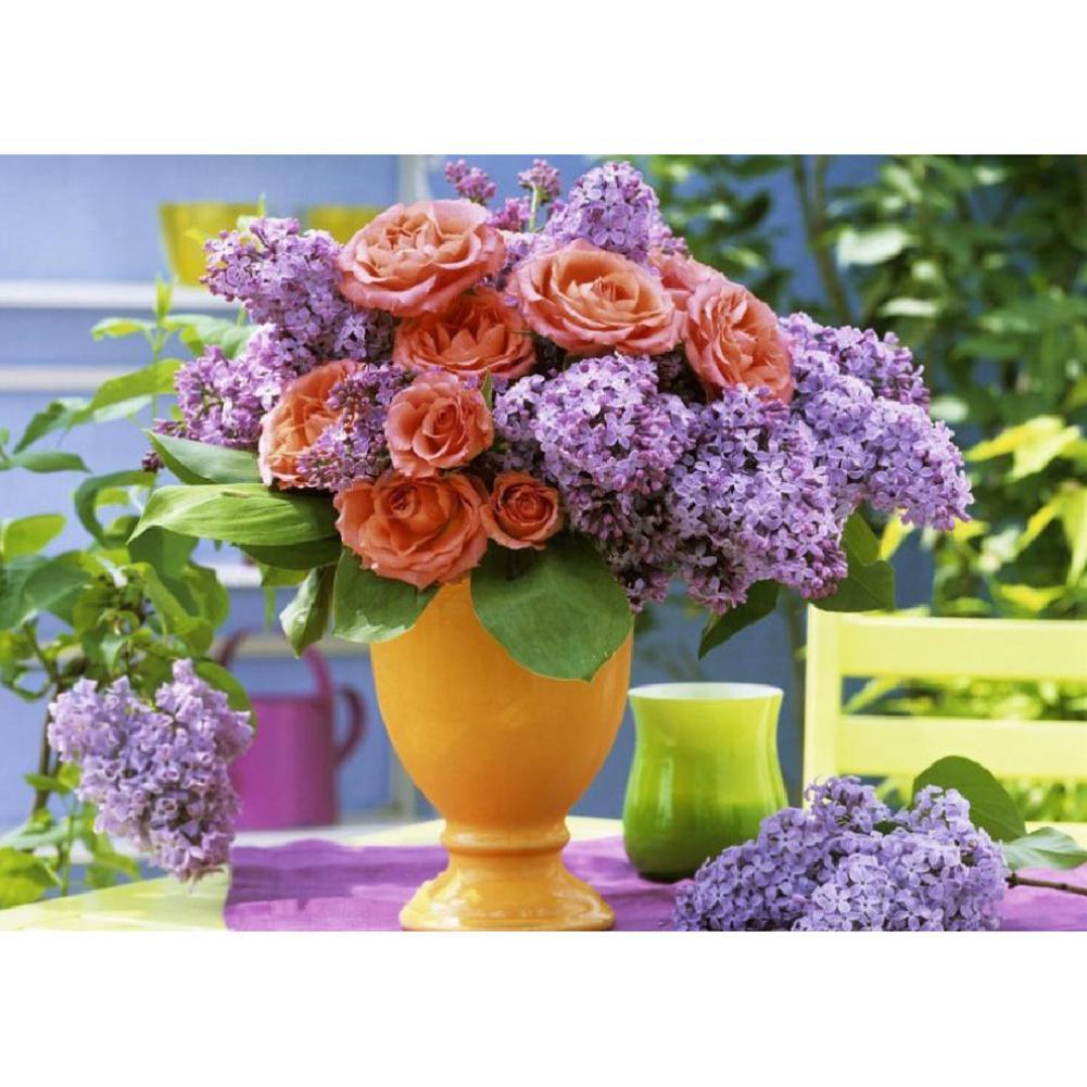 Flower Room  - Full Drill Round Drill - 40x30cm