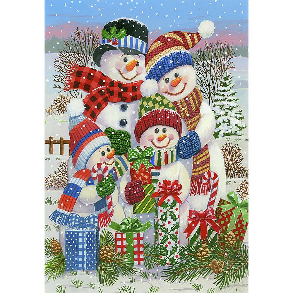 Snowman  - Full Drill Round Drill - 30x40cm