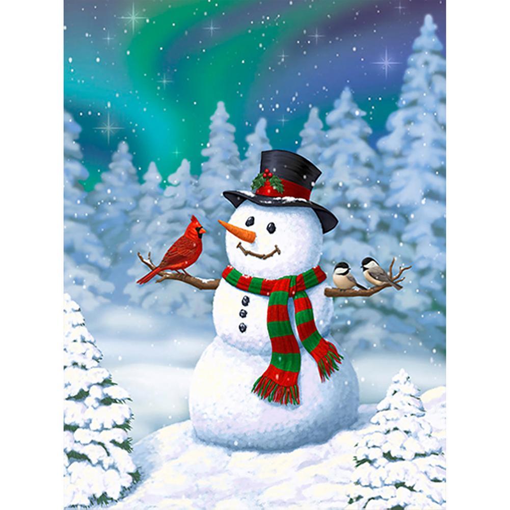 Snowman  - Full Drill Round Drill - 30x40cm