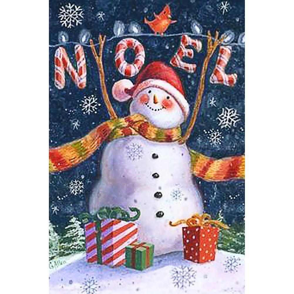 Snowman  - Full Drill Round Drill - 30x40cm