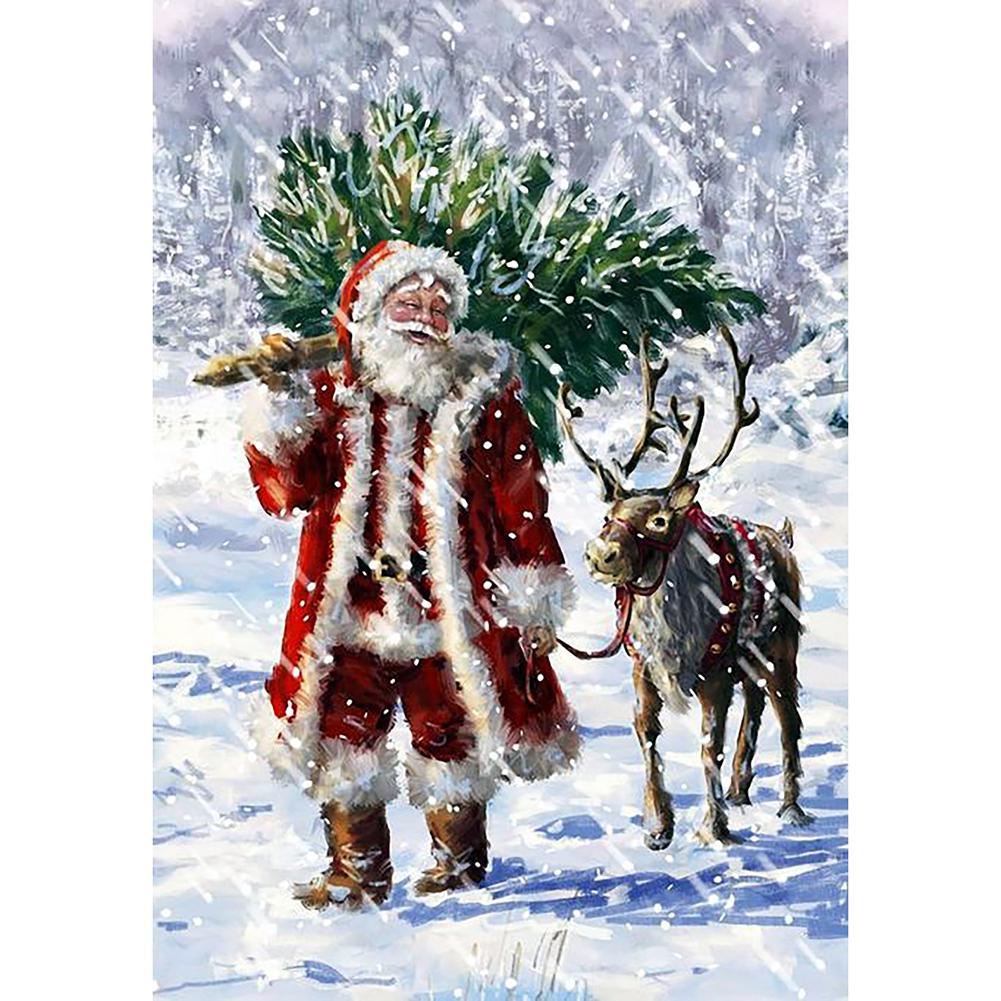 Santa Claus Set  - Full Drill Round Drill - 30x40cm