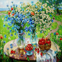 Load image into Gallery viewer, Flowers  - Full Drill Round Drill - 30x30cm
