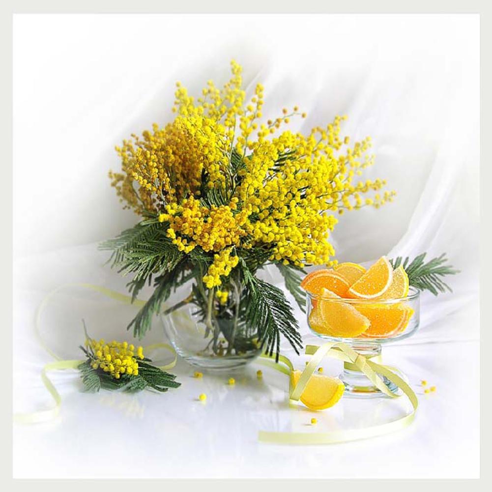 Flowers  - Full Drill Round Drill - 30x30cm