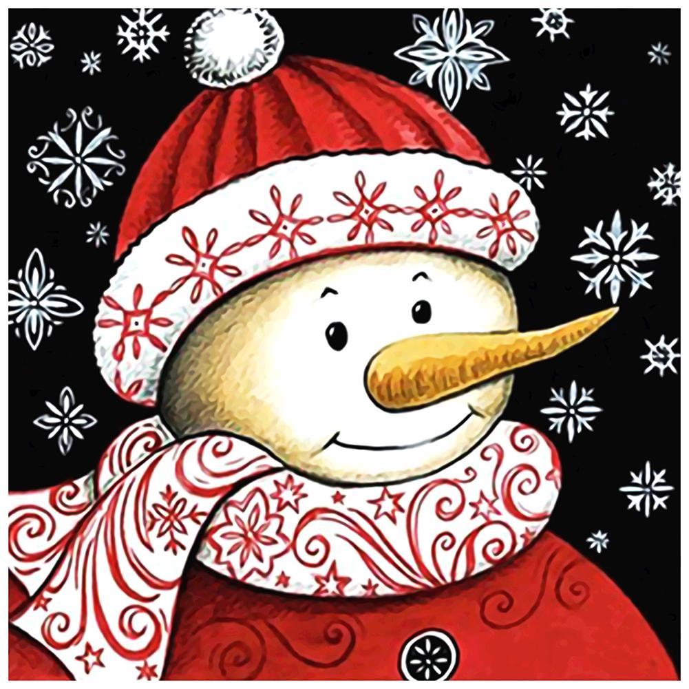 Snowman  - Full Drill Round Drill - 30x30cm