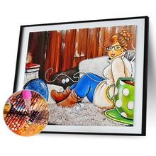 Load image into Gallery viewer, Girl  - Full Drill Round Drill - 40x30cm
