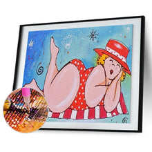 Load image into Gallery viewer, Girl  - Full Drill Round Drill - 40x30cm
