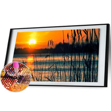 Load image into Gallery viewer, 100x40cm Sunset Reed Marshes - Full Drill Round Drill - 100x40cm
