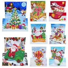 Load image into Gallery viewer, 8pcs/Set-Christmas-Diamond Greeting Cards
