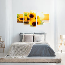 Load image into Gallery viewer, Sunflower 5 Panel - Full Drill Round Drill - 95x45cm
