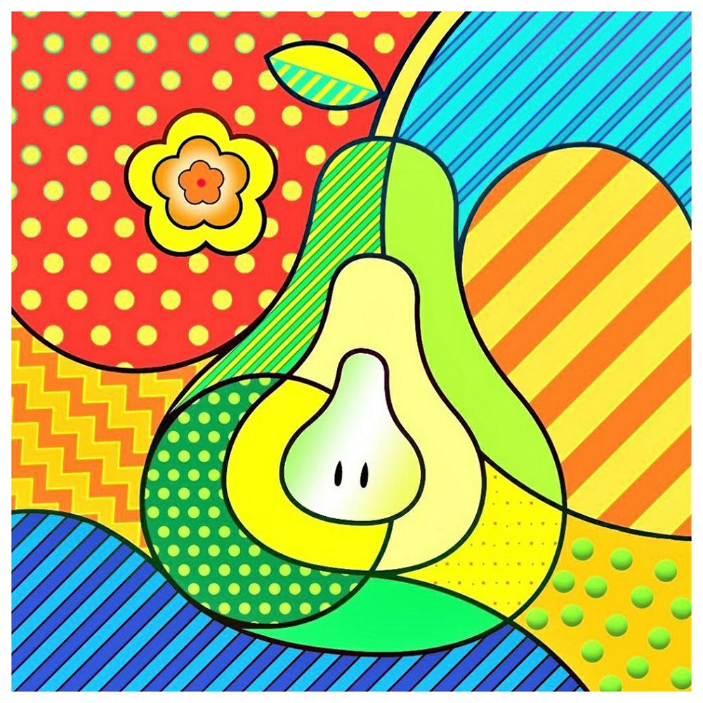 Pear - Full Drill Round Drill - 30x30cm