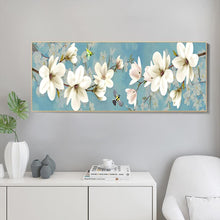 Load image into Gallery viewer, 80x30cm White Plum Blossom - Full Drill Round Drill - 80x30cm
