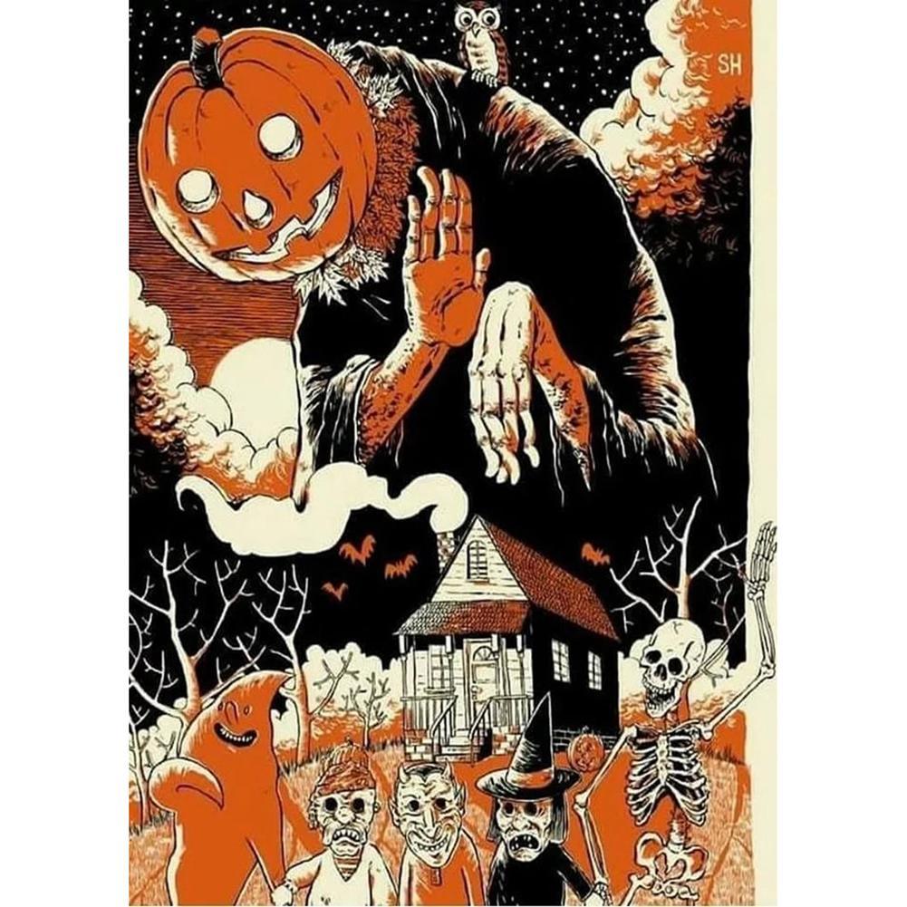 Halloween  - Full Drill Round Drill - 30x40cm