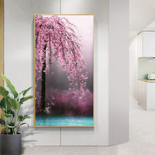 Load image into Gallery viewer, 45x85cm Pink Flower Tree - Full Drill Round Drill - 45x85cm
