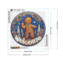 Load image into Gallery viewer, Christmas Gingerbread Boy-Full Round Diamond Painting-40x40cm
