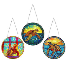 Load image into Gallery viewer, Sea Turtle-Single Side Drill-Diamond Pendant
