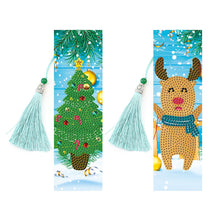 Load image into Gallery viewer, 4pcs Christmas-DIY Diamond Painting Bookmark
