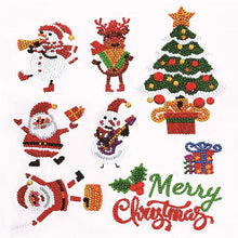 Load image into Gallery viewer, 9pcs-Christmas Present-Diamond Painting Free Stickers
