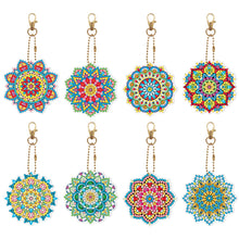 Load image into Gallery viewer, 8pcs Mandala Double Sided Keychain
