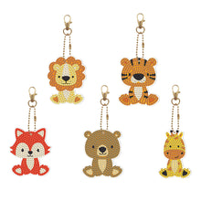 Load image into Gallery viewer, 5pcs Animal Lion Double Sided Keychain
