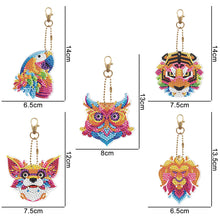 Load image into Gallery viewer, 5pcs Animal Tiger Double Sided Keychain
