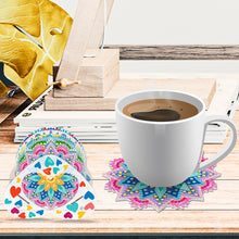 Load image into Gallery viewer, 8pcs/set +1 storage rack-Mandala-Acrylic Diamond Coaster
