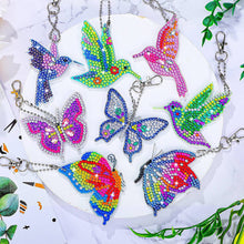 Load image into Gallery viewer, 8pc Hummingbird and Butterfly Double-Sides Keychain
