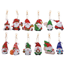 Load image into Gallery viewer, 12pcs Santa Claus Christmas Double Sided Keychain
