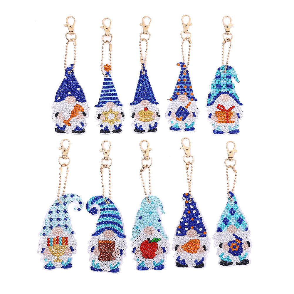 10pcs Gnome Single Sided Keychain