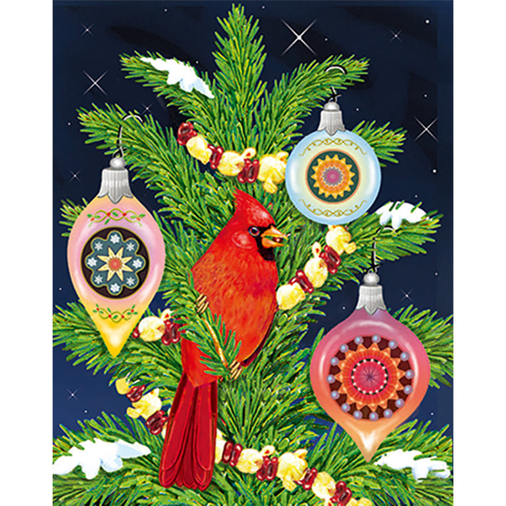 Tree Hanging Cardinals-Full Drill Diamond Painting