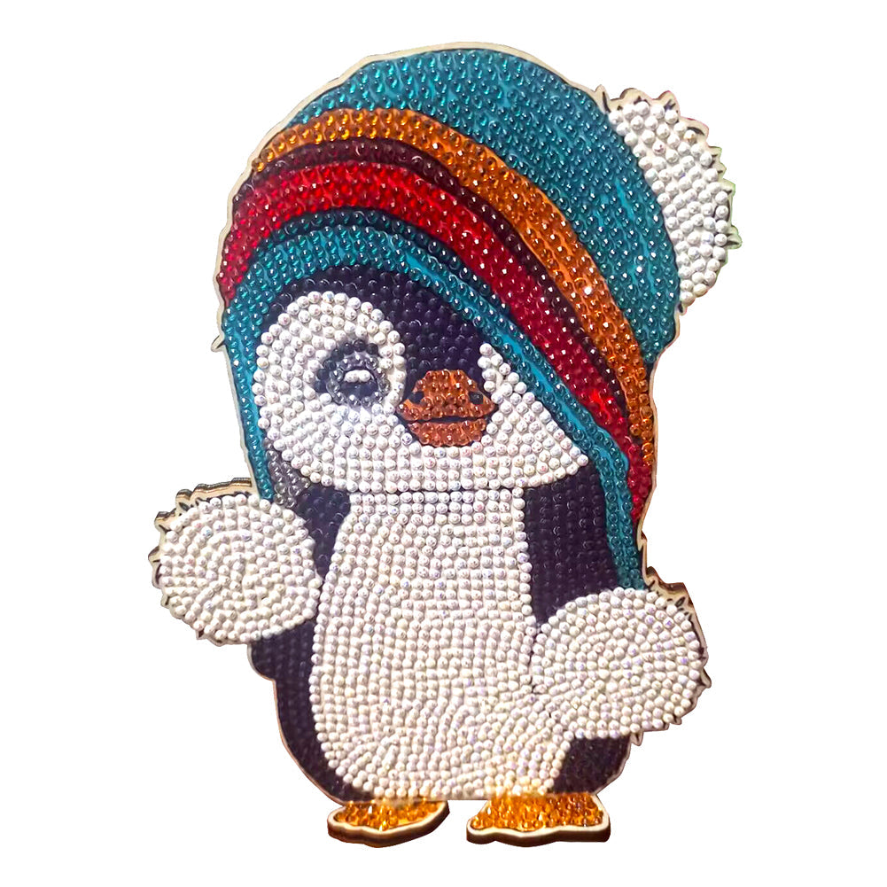 Penguin Single Sided Wooden Desktop Ornaments