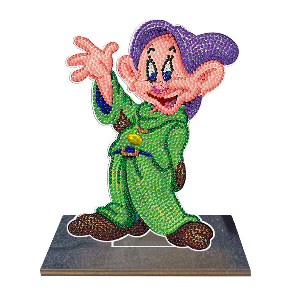 Dwarf Single Sided Wooden Desktop Ornaments