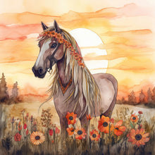 Load image into Gallery viewer, Field Horse-Full Round Diamond Painting-30x30cm
