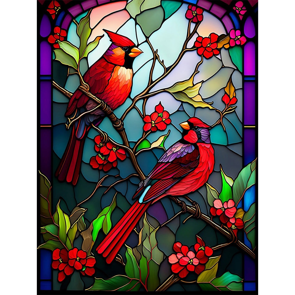 Cardinal-Full Round Diamond Painting-30x40cm