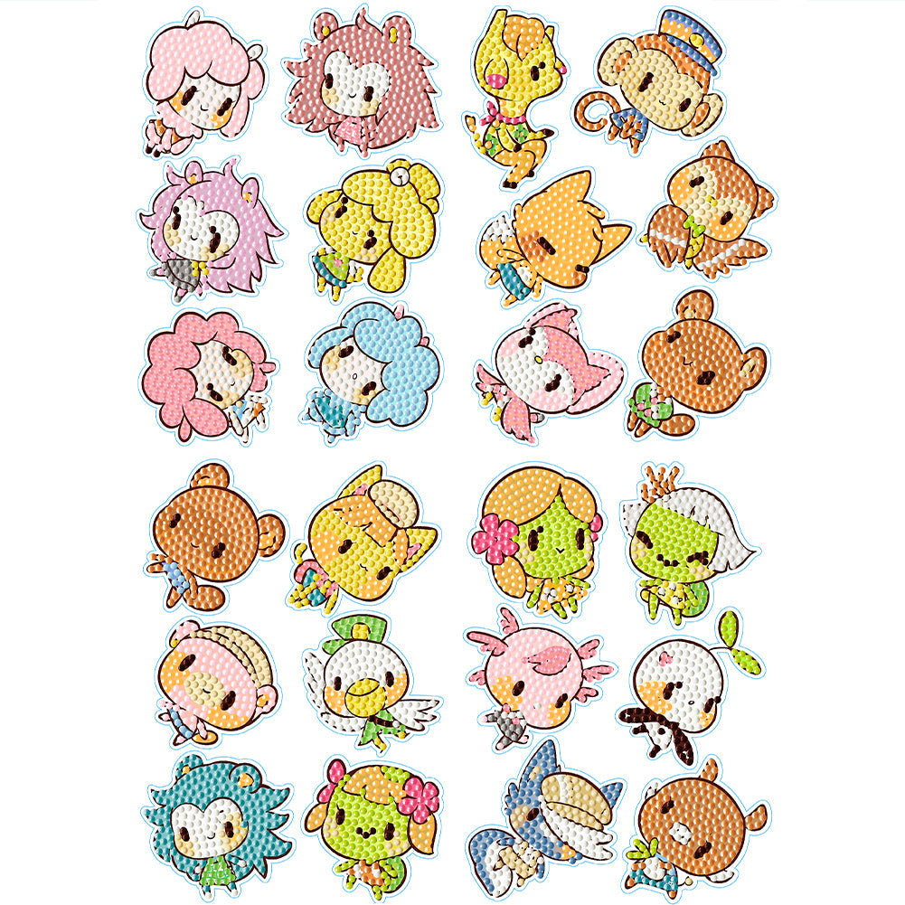 4pcs/set-Cartoon-Diamond Sticker