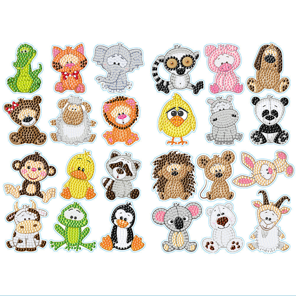 4pcs/set-Animal-Diamond Sticker