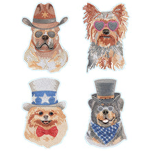 Load image into Gallery viewer, 4pcs/set-Dog-Diamond Sticker
