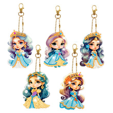 Load image into Gallery viewer, 5/6pcs Sets-Cartoon Animal-Double Side Drill-Diamond Keychain
