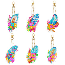 Load image into Gallery viewer, 5/6pcs Sets-Cartoon Animal-Double Side Drill-Diamond Keychain
