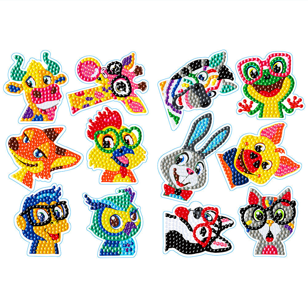 2pcs/set-Animal-Diamond Sticker