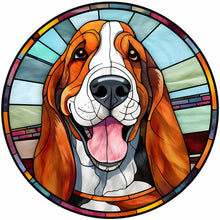 Load image into Gallery viewer, Stained Glass Dog-Full Round Diamond Painting-30x30cm
